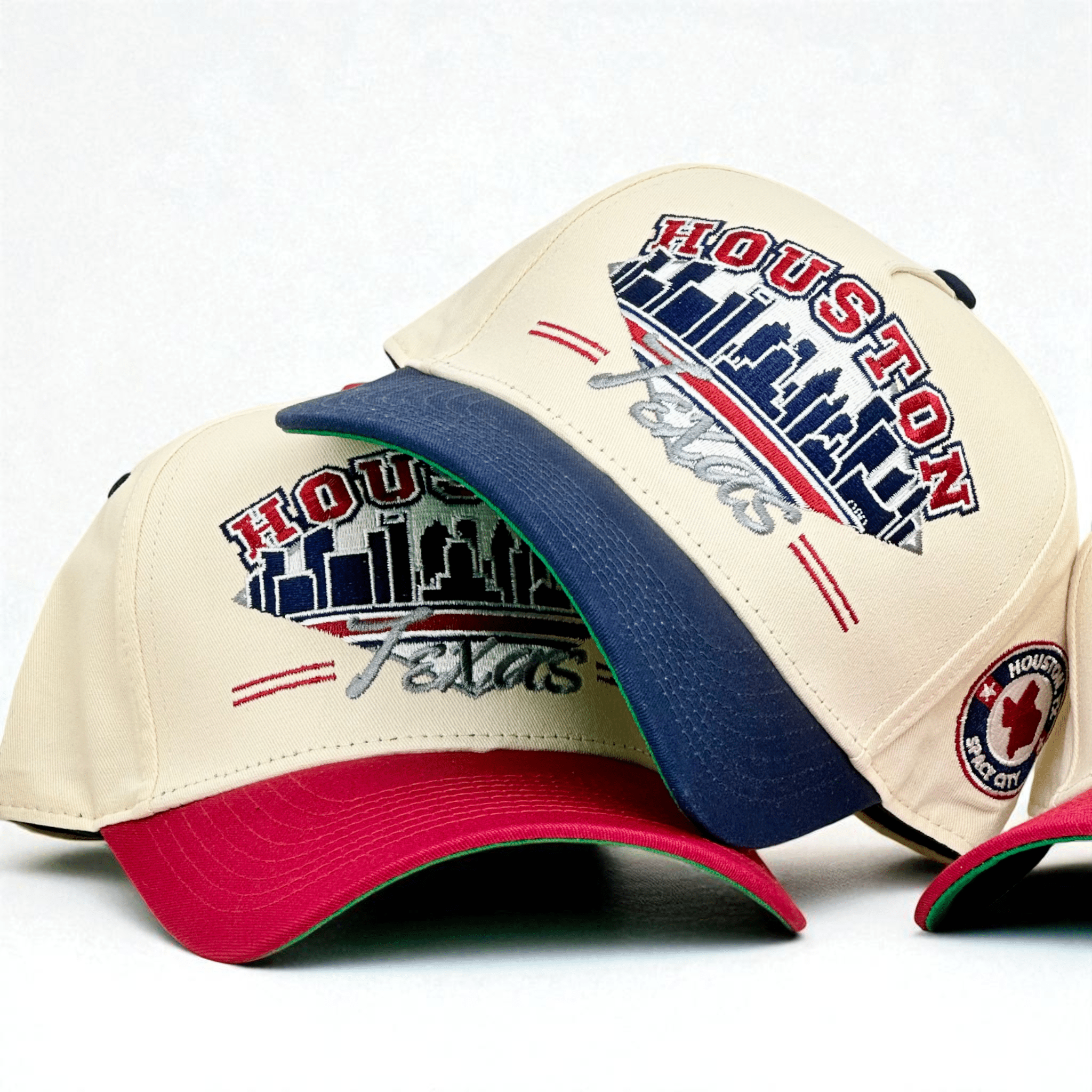Shells Vintage Hat Co. - Wholesale Baseball Cap - Unisex - Houston Snapback - The Texan (Cream/Navy)7