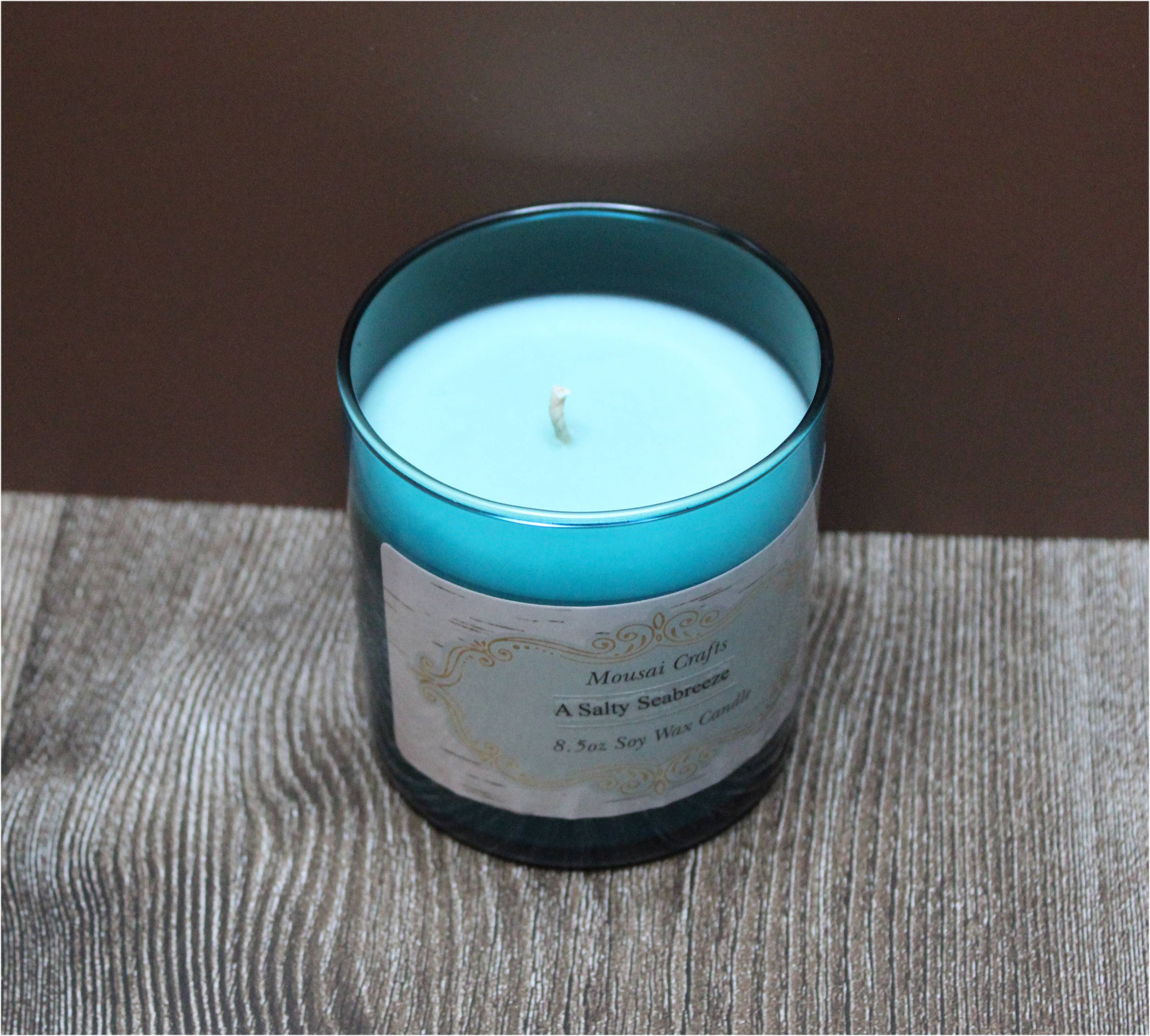 Mousai Crafts - Wholesale Jar/Filled Candle - A Salty Seabreeze 8.5oz Soy Wax Candle3