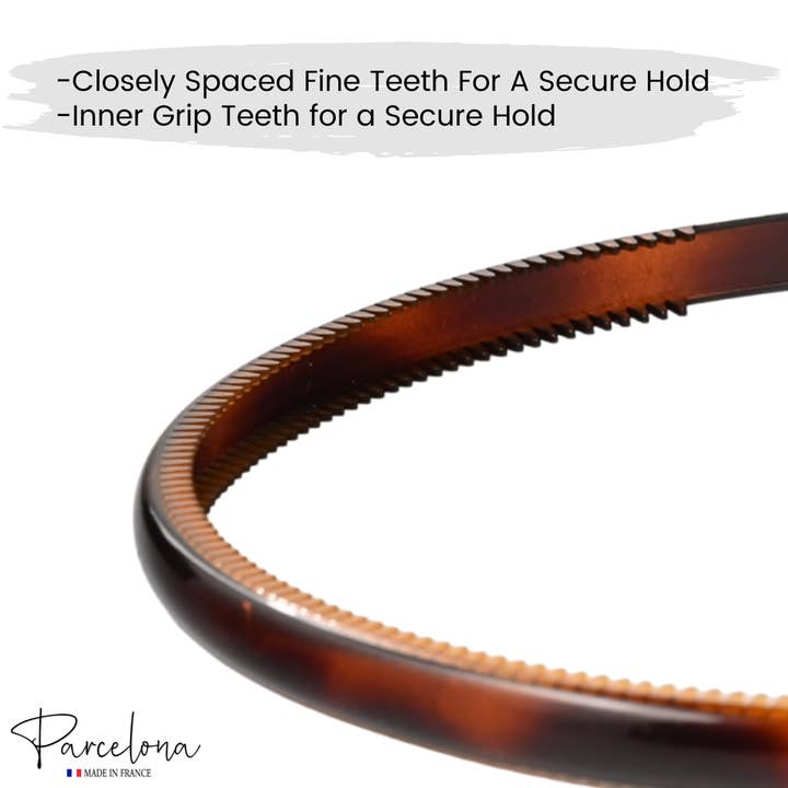 Parcelona - Wholesale Fashion Headband - Women's - Parcelona French Yoga Headband Inner Grip Teeth Hairband for Women & Men Unisex5