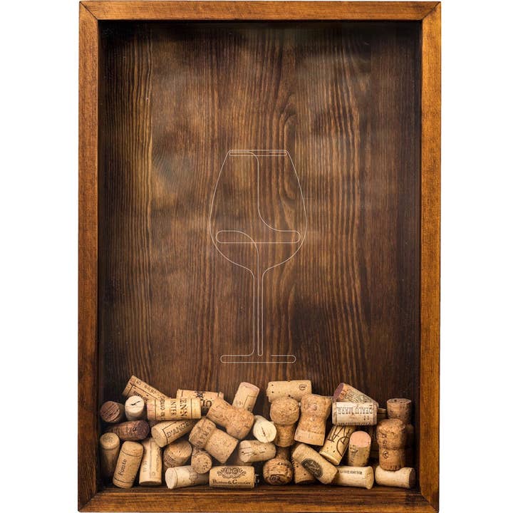 The Corkbox Company – Suporte de vinho por atacado – Vitrine em Cortiça Vinho “Copo de Vinho” Decor Minimal Wine