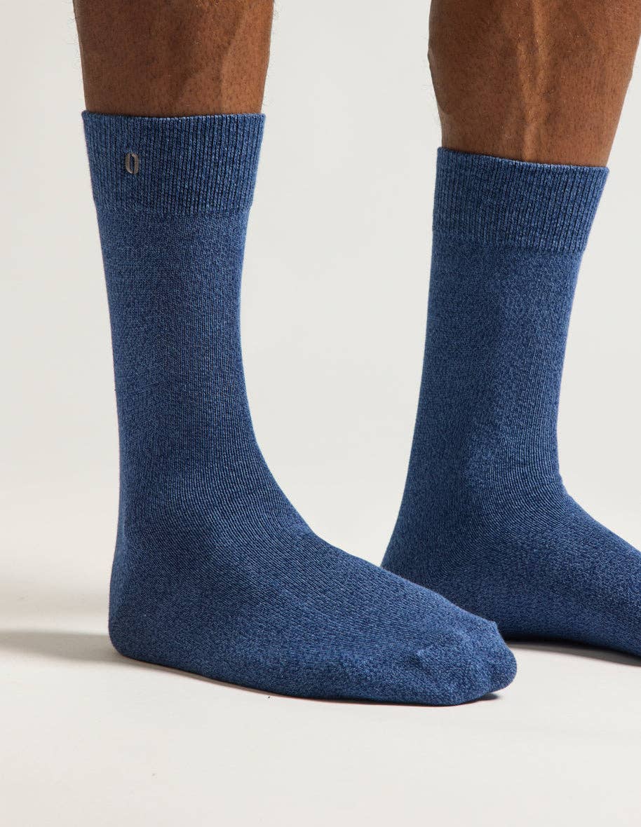 ODAJE - Vente Chaussettes – unisexe - Pack de 3 Chaussettes - Chiné bleu1