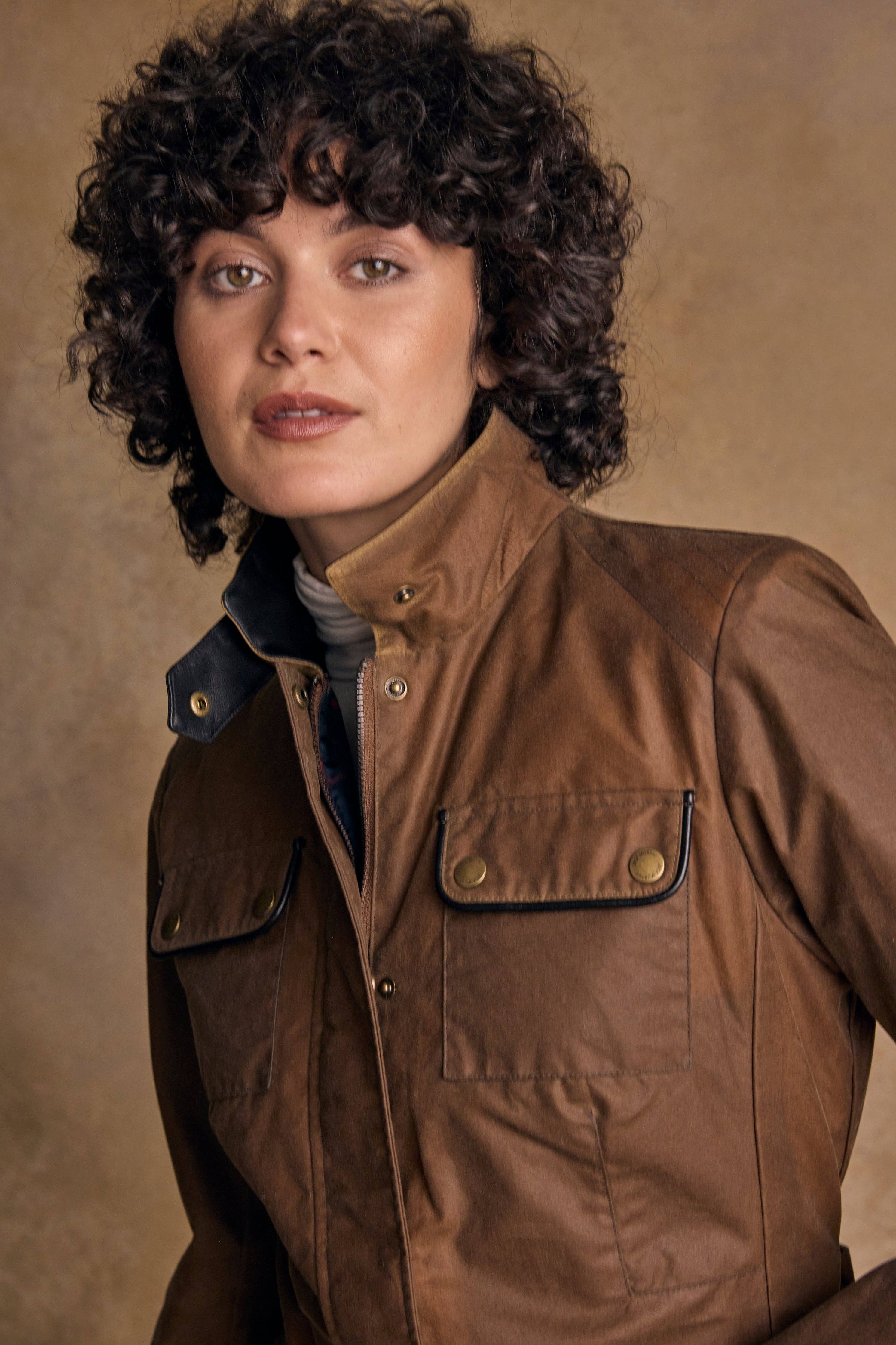 Jack Murphy Clothing - Wholesale Jacket - Women's - Orla Wax Jacket - Tan5