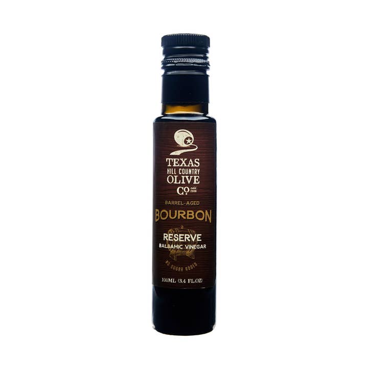 Bourbon Reserve Balsamic Vinegar 100ml for wholesale by Texas Hill Country Olive Co.