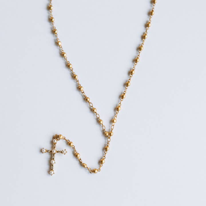 The Rosary Cross Lariat for wholesale by Jay Nicole Designs