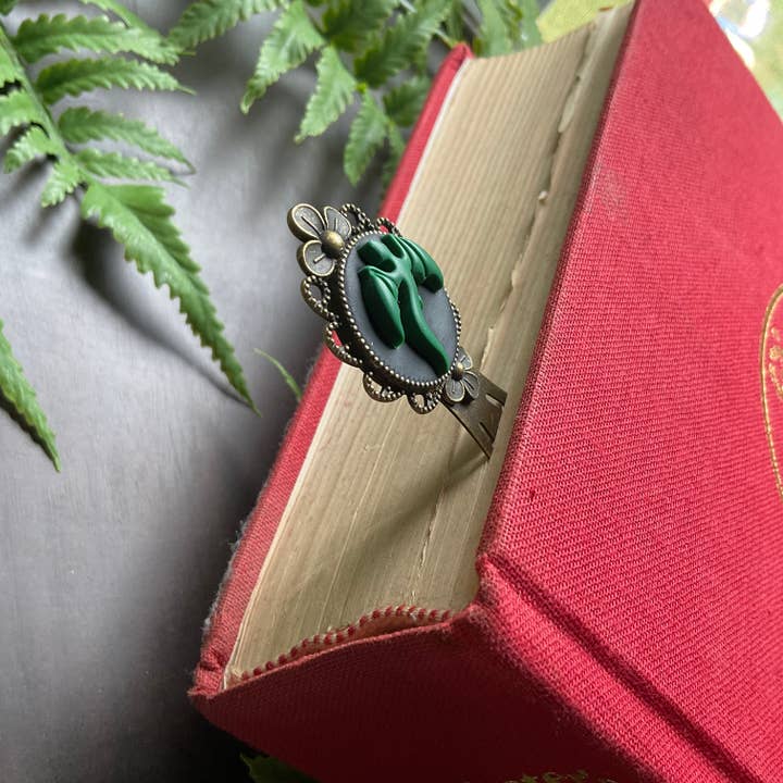 The Midnight Glen - Wholesale Bookmark - Handmade Dragon Bookmark, Polymer Clay and Brass3
