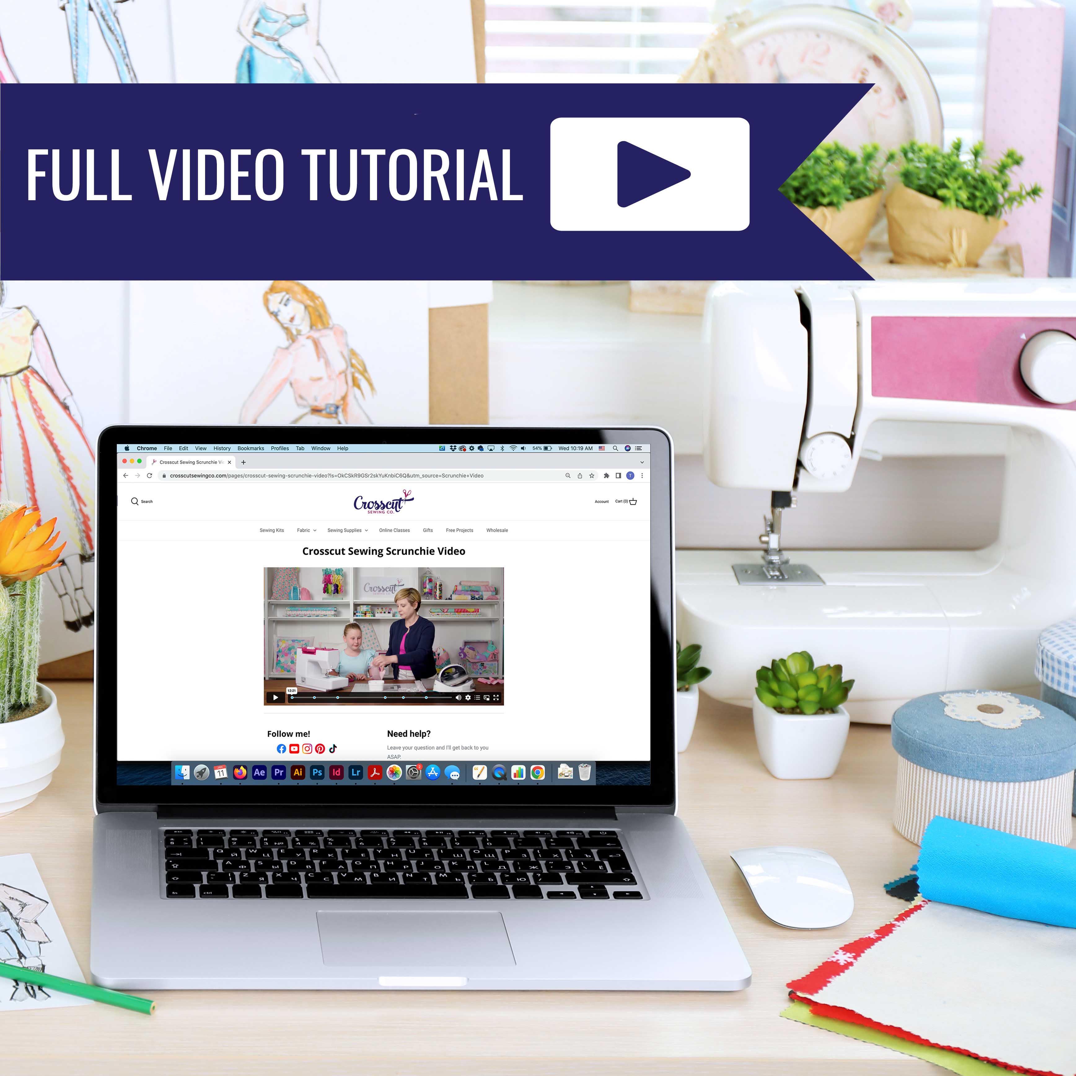 Crosscut Sewing Co. - Wholesale Craft Sewing Kit - Zipper Pouch Sewing Kit - Sewing Project Kit with Fabric for Beginners28