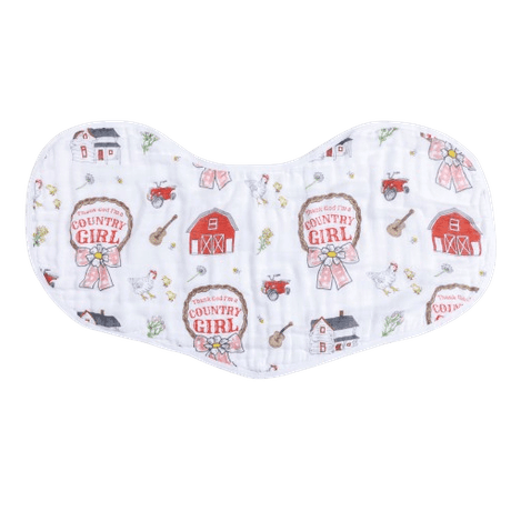 Little Hometown - Wholesale Burp Cloth Set - Baby - Country Girl 2 in 1 Burp Cloth and Bib Combo1