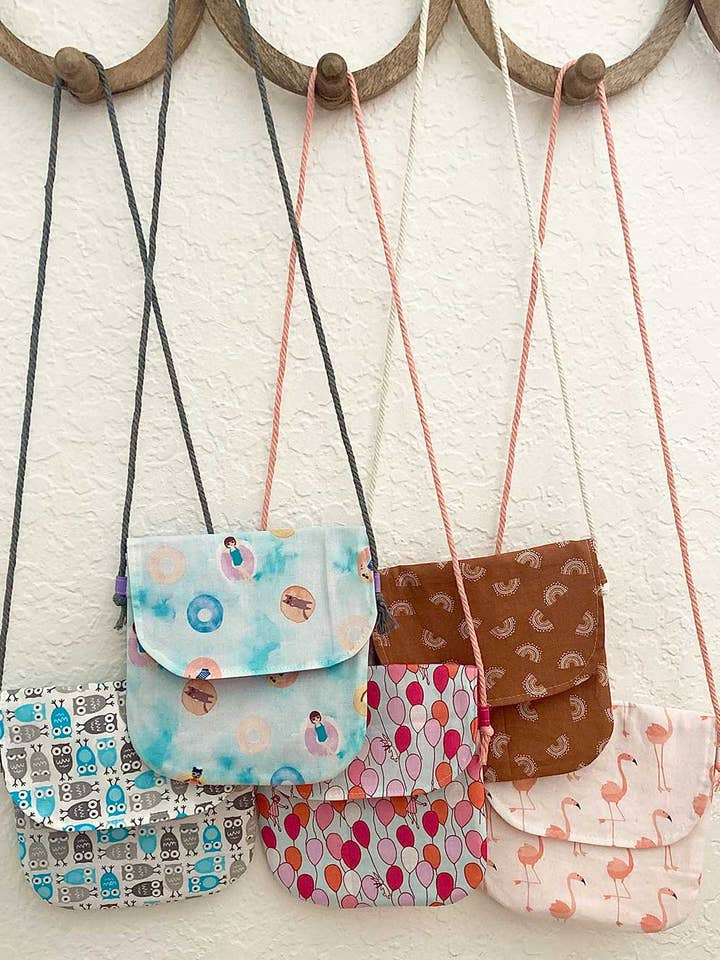 Variety of bags. Kid purse. messenger bag. Tween Crossbody for wholesale by edeenut