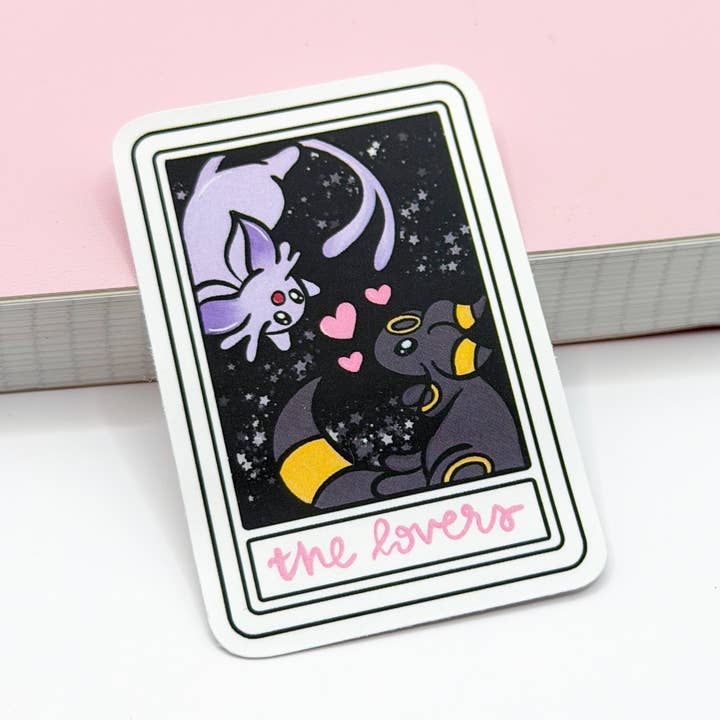 Autocolante Vinil Recortado Tarot dos Amantes Planeador de Bolso | Mate por atacado de Plannermonkeyco