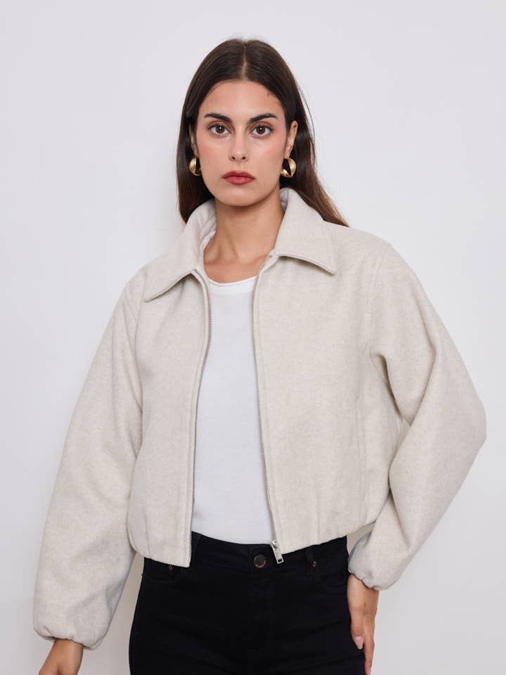 Bomber in lana per la vendita all'ingrosso da parte di KY CREATION PARIS