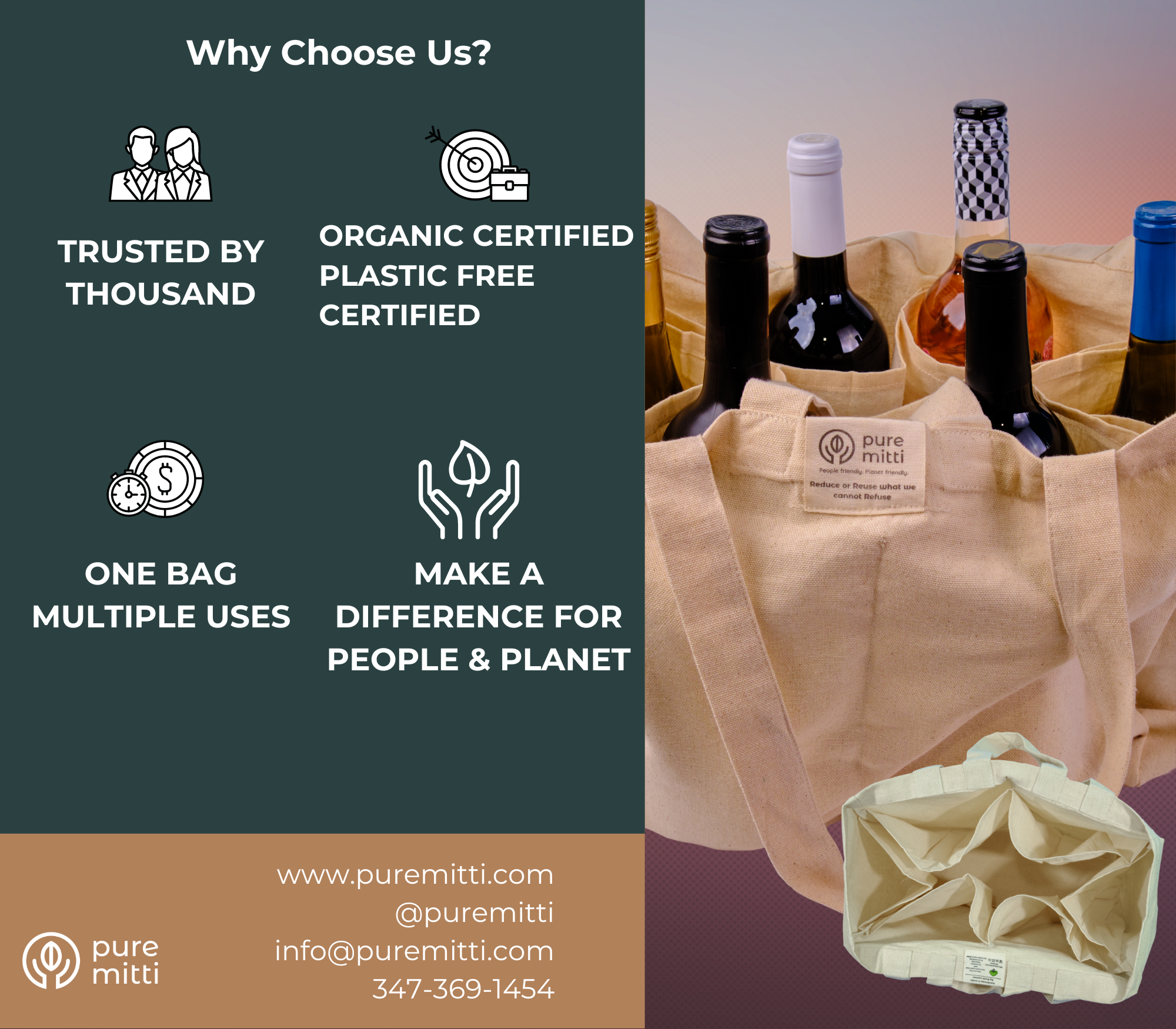 Pure Mitti - Wholesale Tote Bag - Women's - Custom Print Cotton Tote Bag – Add Your Logo3