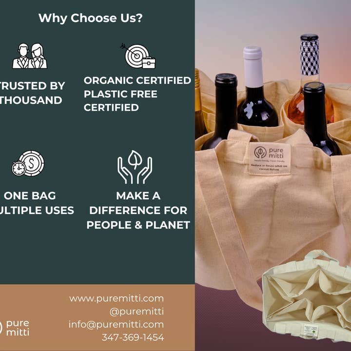 Pure Mitti - Wholesale Tote Bag - Women's - Custom Print Cotton Tote Bag – Add Your Logo3