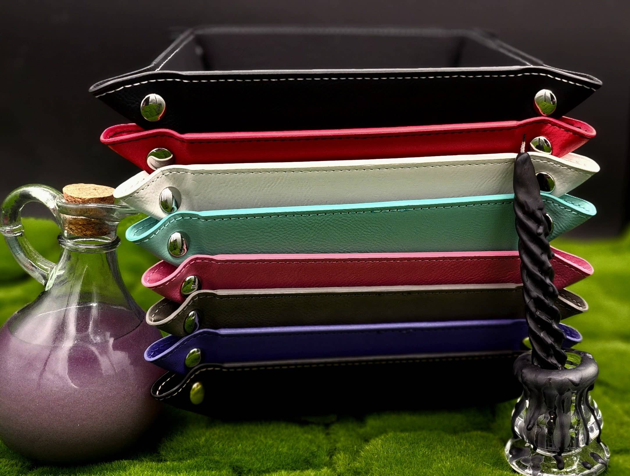 Triangle Treasury - Wholesale Dice - Cat DND Dice Tray / Flat Pack Multiple Colors1