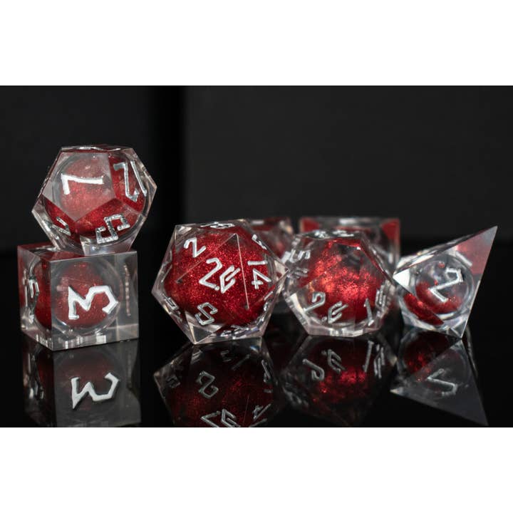 Misty Mountain Gaming - Wholesale Dice - Ruby Slipper Liquid Core Dice Set1