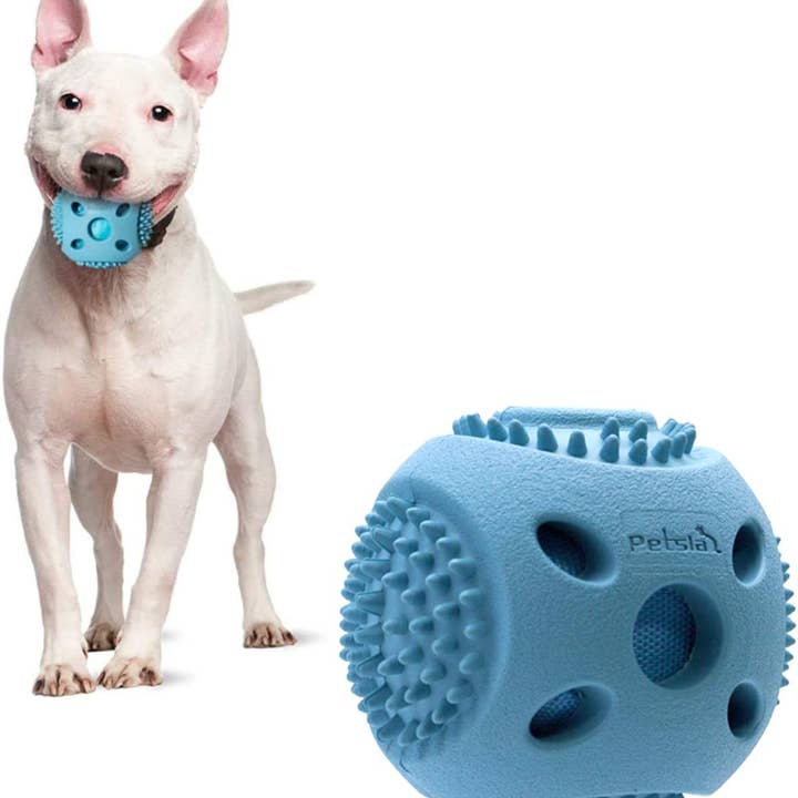 Rubber Dog Ball Toys, Blue for Small Medium and Large Dogs for wholesale by Supreme Housewares