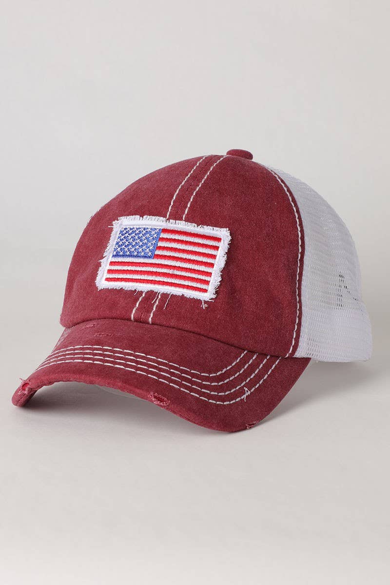 Fashion City - Wholesale Trucker Hat - Unisex - America USA Flag Mesh Snapback Baseball Cap8