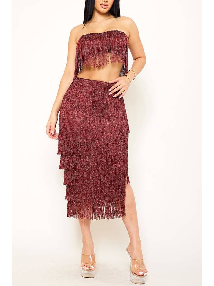 TOP AND MIDI SKIRT SET for wholesale by FashionShowcase