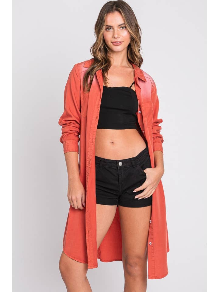 ZiA Apparel - Wholesale Dress - Women's - Washed Shirts Denim Dress 10