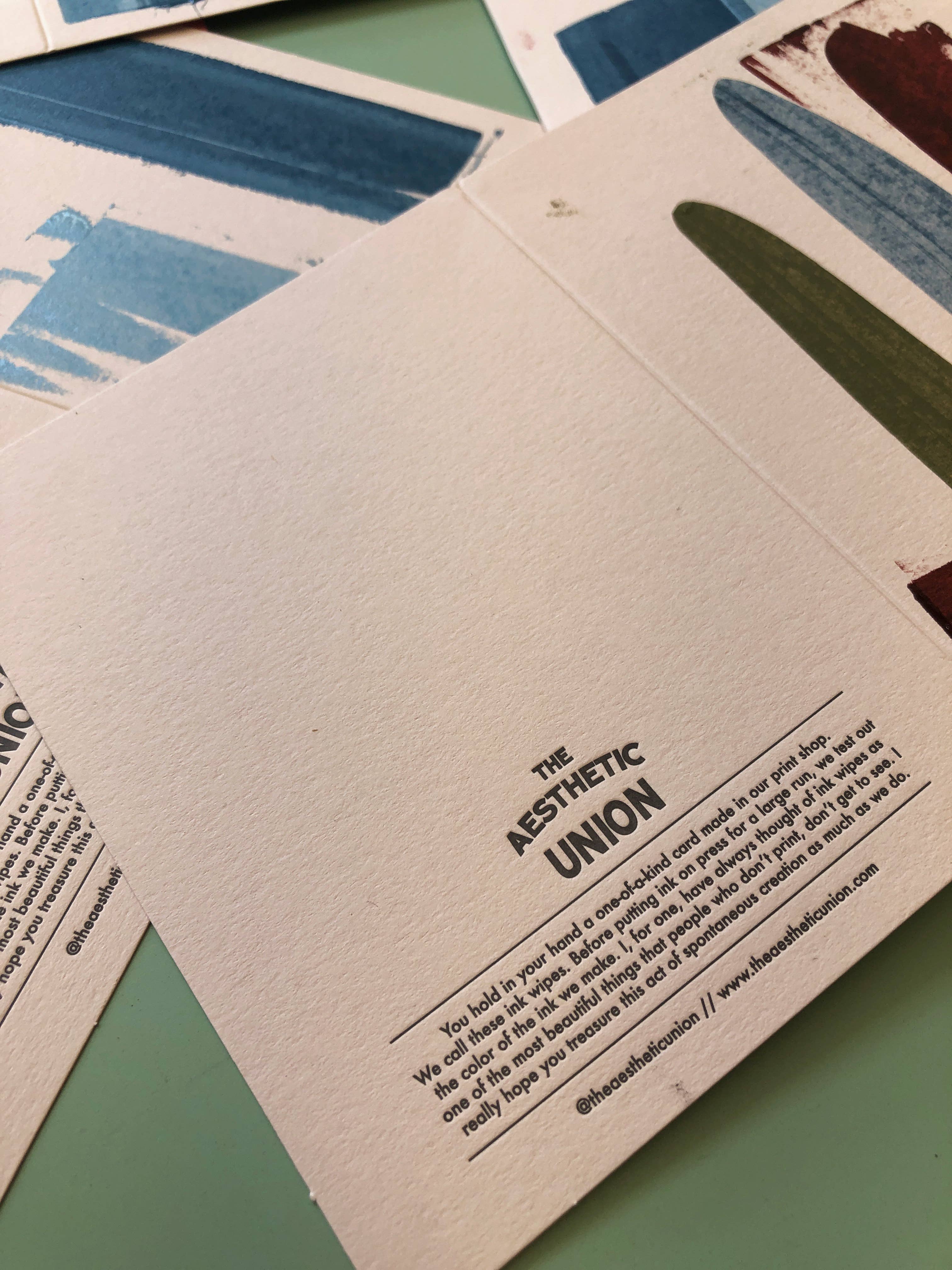 The Aesthetic Union - Vente Carte de vœux classique - Carte de balayage d'encre8