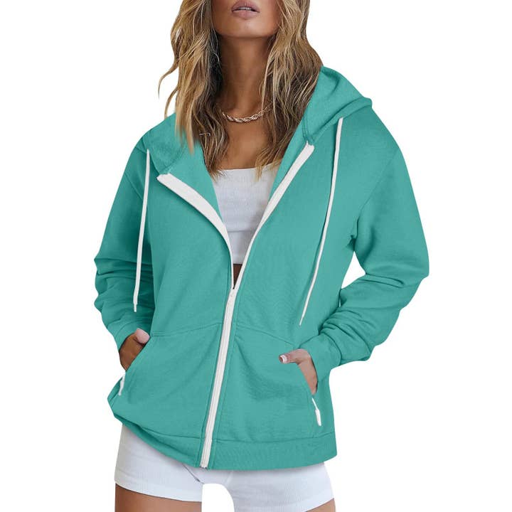 SALINA TRADING INC - Wholesale Hoodie - Women's - Unisex Hooded Zipper Jacket Casual Sports Hoodie10