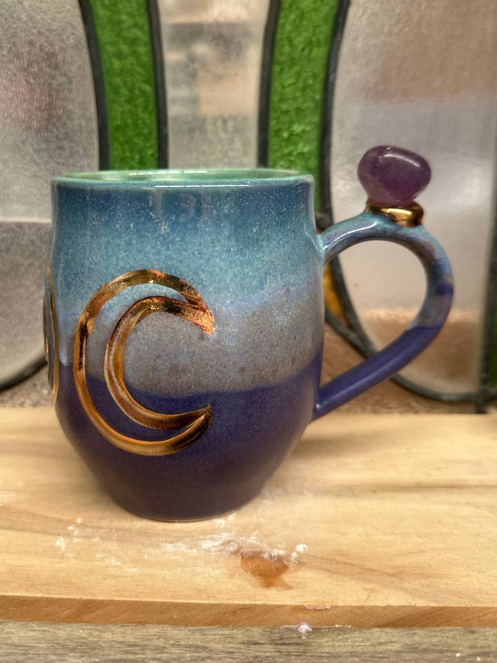 Triple Goddess Crystal Mug – Amethyst for wholesale by Carys Martin Ceramics