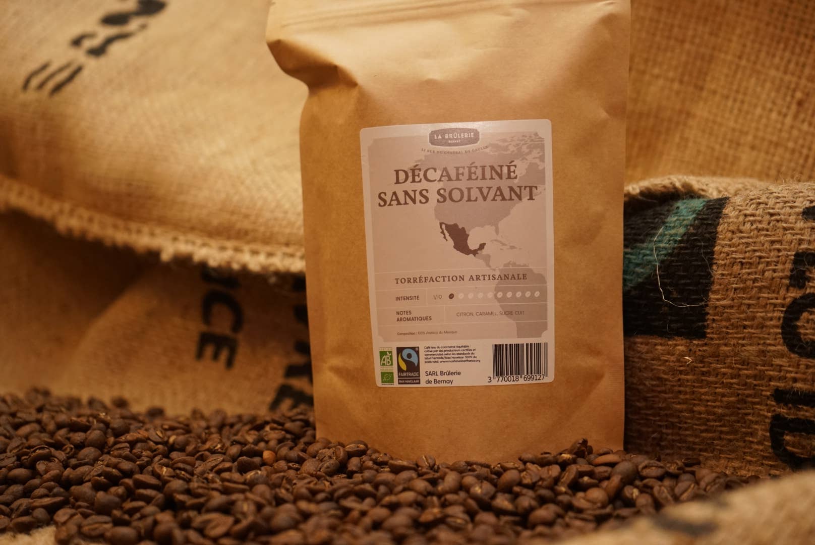 La Brûlerie de Bernay - Wholesale Coffee Beans - Mexican coffee decaffeinated with water - Organic and Fair Trade