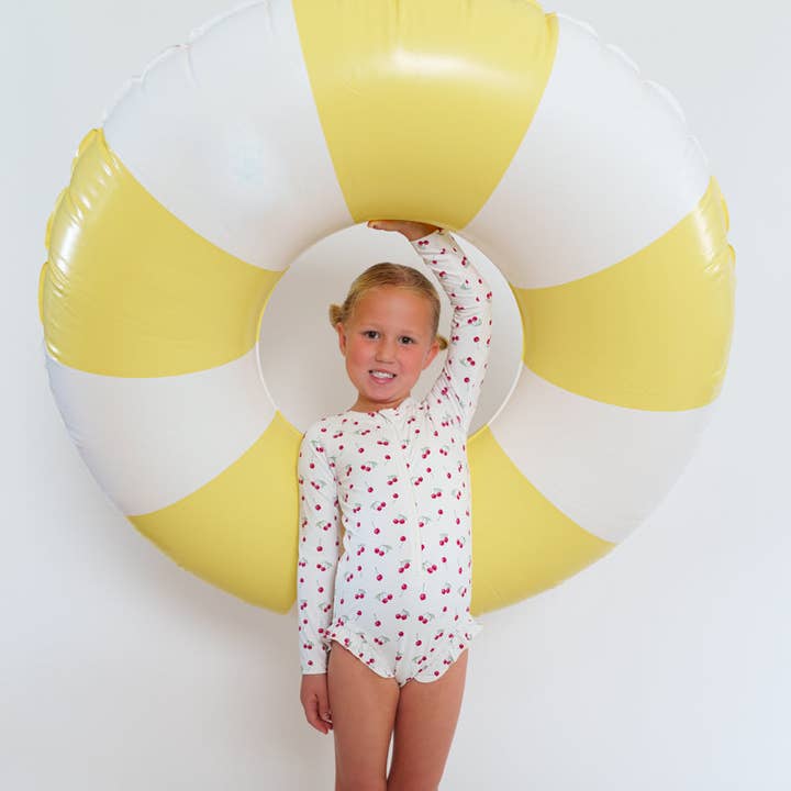 Longsleeve Ruffle Swim SPF One Piece for wholesale by Atlas Grey