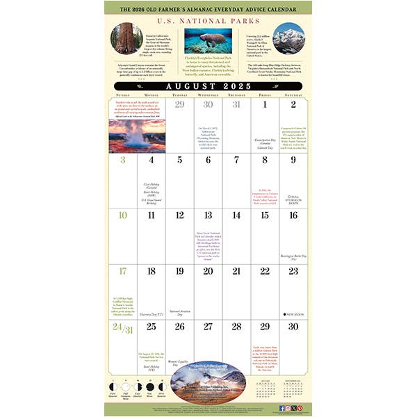 Sellers Publishing - Wholesale Calendar - The Old Farmer’s Almanac Calendar of Everyday Advice 2026 3