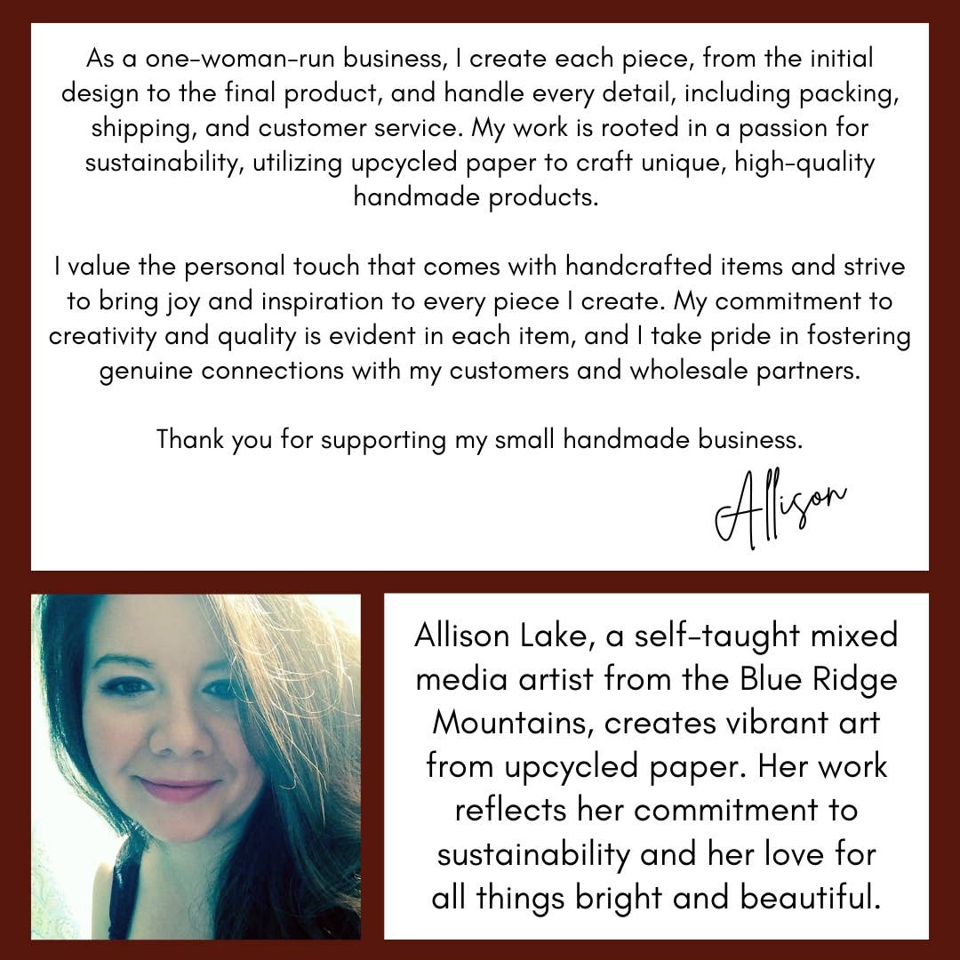 Allison Lake Handmade - Wholesale Dangle Earrings - Abstract Eco-Friendly Painted Paper Bead Earrings | Case Pk6