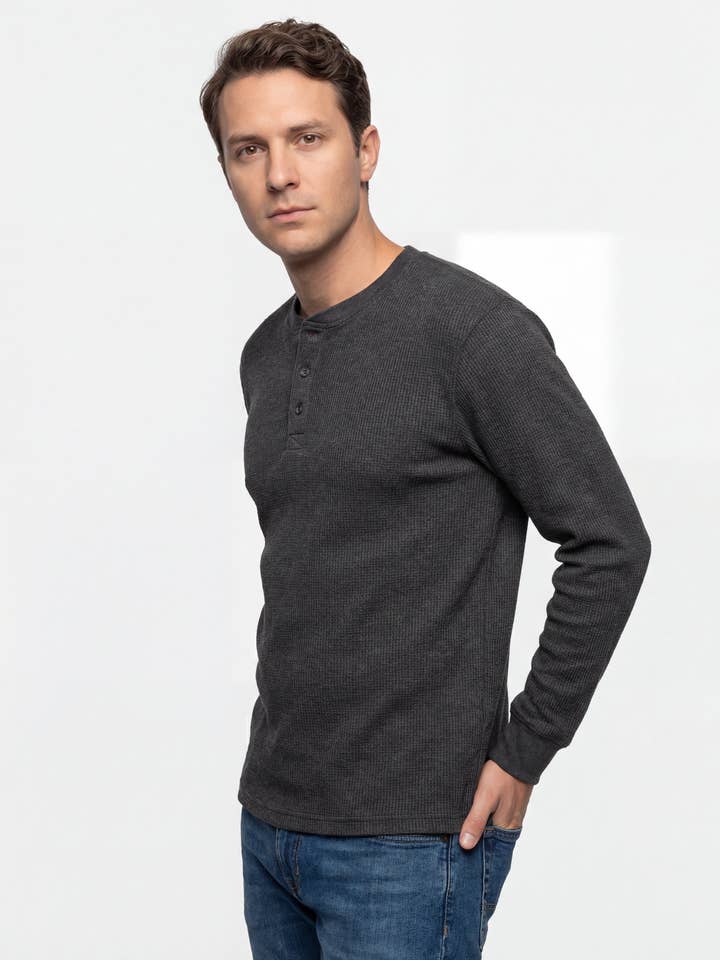 Harbor Thermal Henley for wholesale by Original Paperbacks