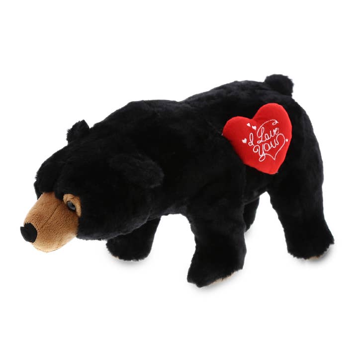 Super Soft Plush I Love You Heart & Black Bear for wholesale by Cota Global