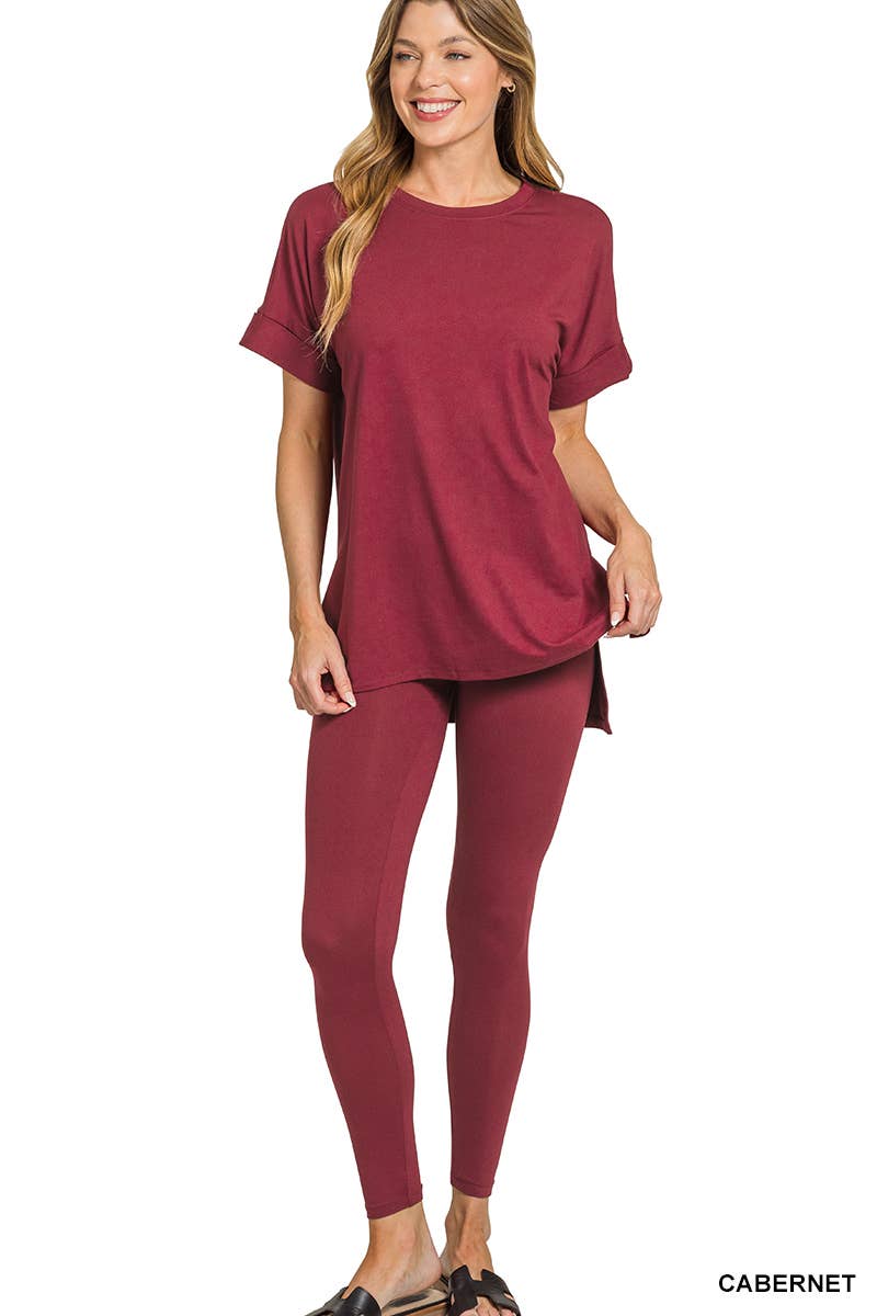 42POPS – Großhandel Loungewear-Set – Damen – Mikrofaser-Oberteil & Leggings 2-teiliges Set13