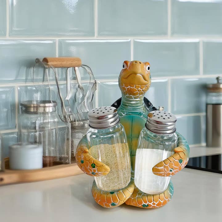 Liffy - Wholesale Salt & Pepper Shaker Set - Sea Turtle Salt and Pepper Shaker Holder Ocean Kitchen Decor5