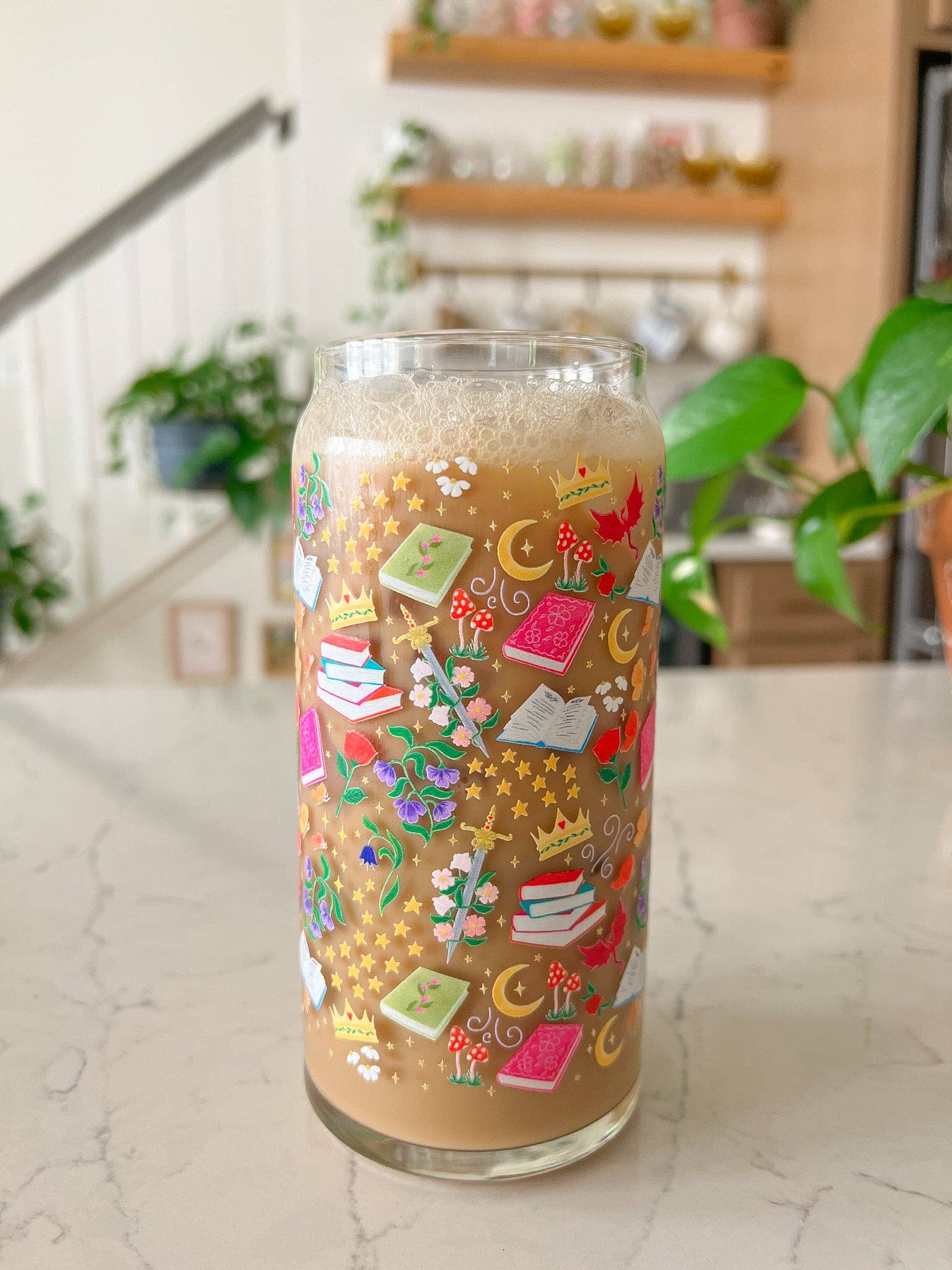 Hart and Flora Shop - Wholesale Drinking Glass/Cup - 20oz Fantasy Book Glass1