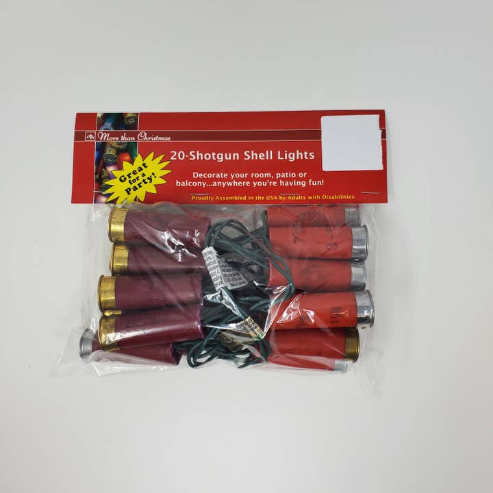 More Than Christmas, Inc - Wholesale String Lights - 20 Light Shotgun Shell Light Set - Red