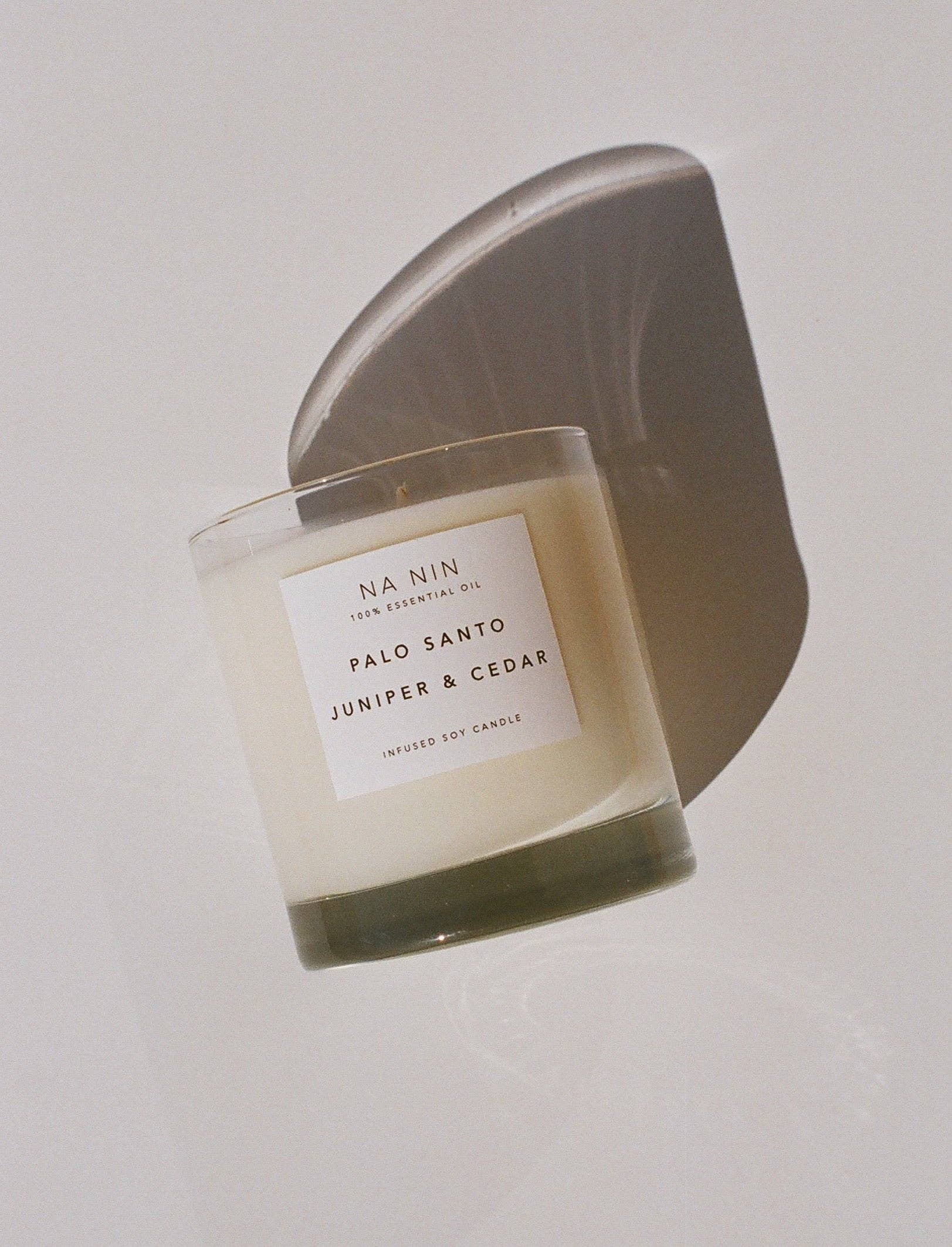 Na Nin - Wholesale Jar/Filled Candle - Palo Santo, Juniper, & Cedarwood Soy Candle / Available in 5oz & 8oz0