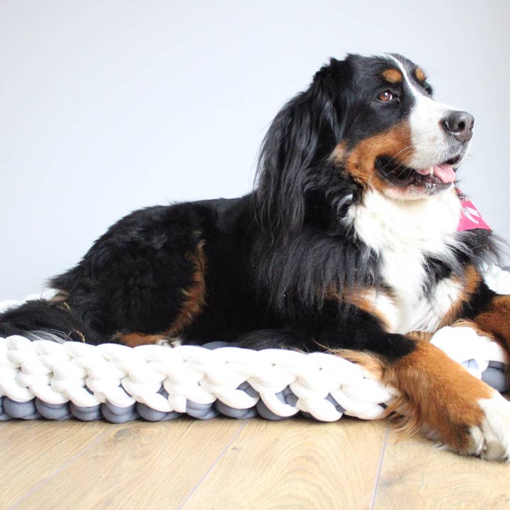 woolexperts - Wholesale Pet Bed - Dog - XXL Custom Handmade Chunky Knit Dog Bed Cover #36