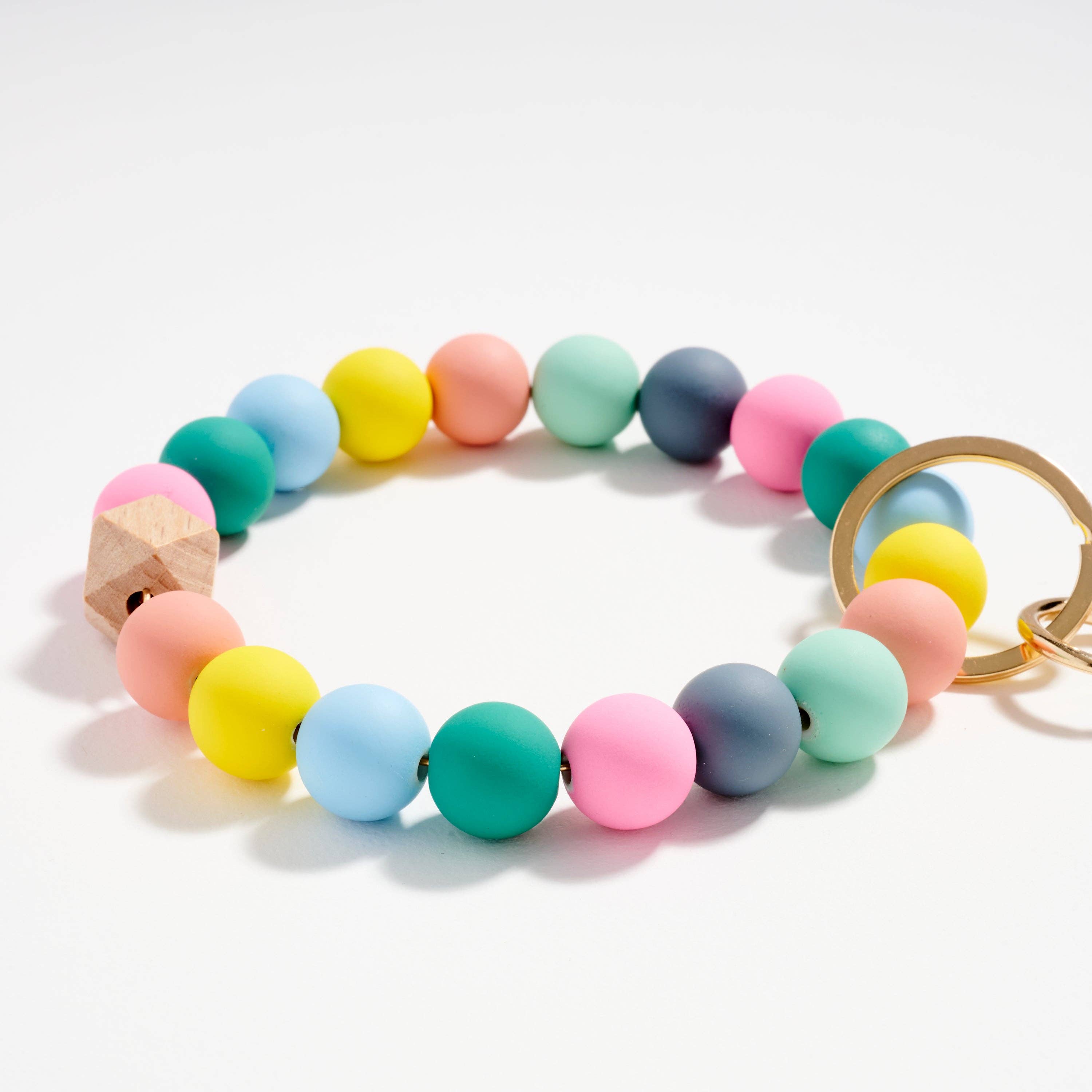 Frem – wholesale Keychain bracelet – Beaded Bracelet Keychain with Tassel – Silicone Bead Wristlet Key Ring15