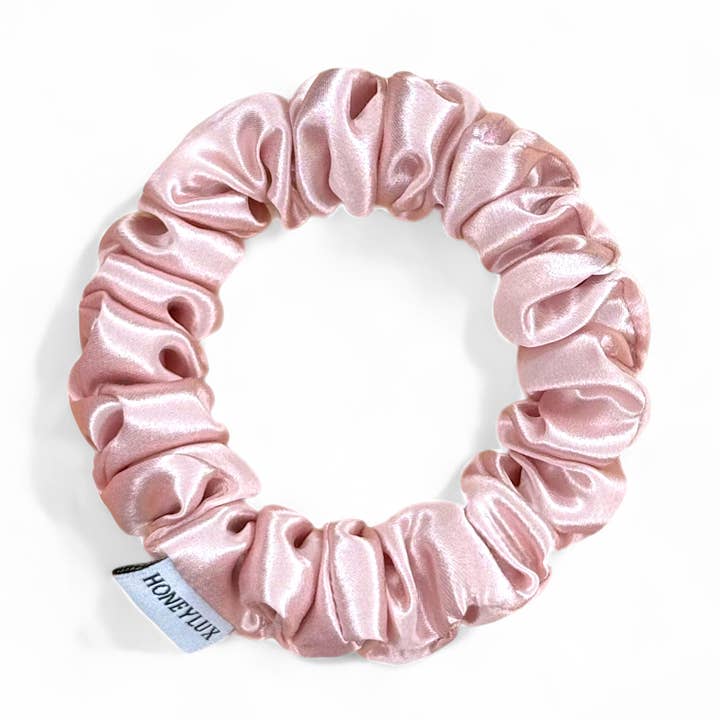 Organic Premium Silk Mini Scrunchie - Pink and other Purchase Wholesale mini scrunchie. Free Returns & Net 60 Terms on Faire trending on Faire.