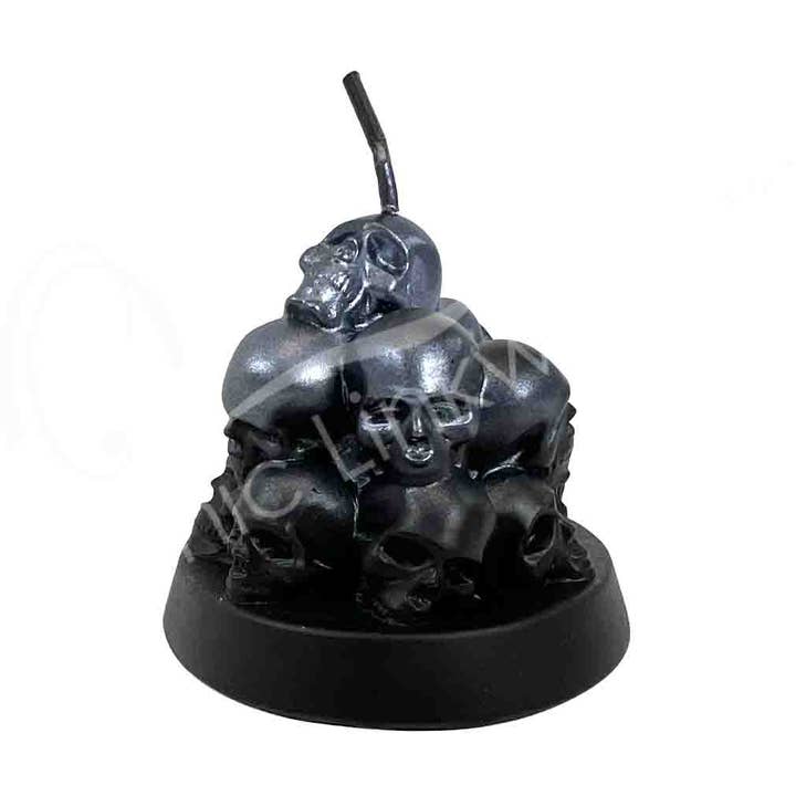 Oceanic Linkways Inc - Vendita all'ingrosso Candele regalo - CANDELA (PC) - PILE DI TESCHI BLU 3,15"L X 2,65"H0