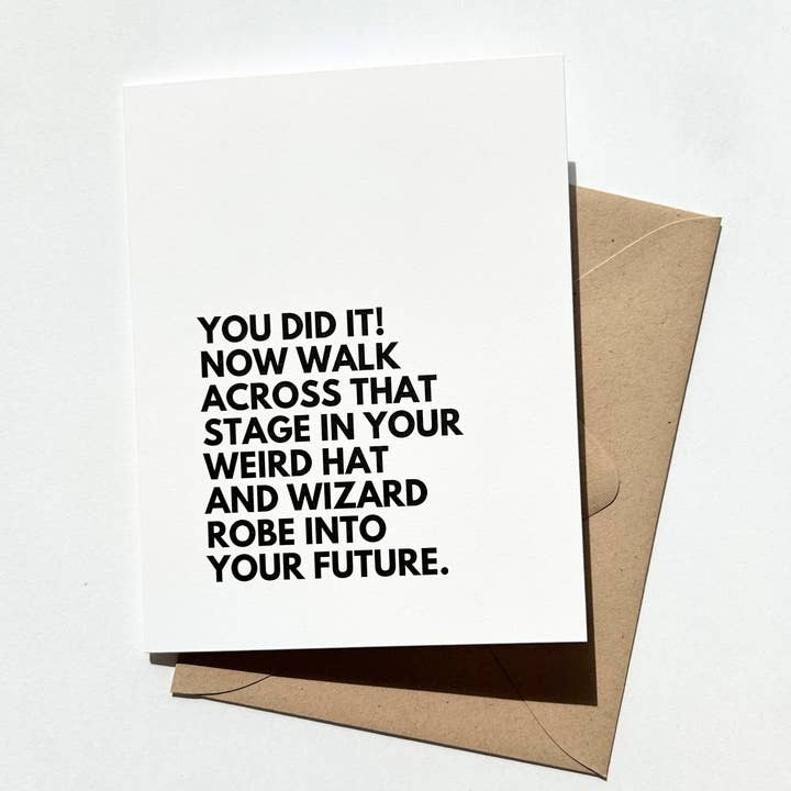 Funny Graduation Card Weird Hat and Wizard Robe and other Purchase Wholesale congratulations graduation cards. Free Returns & Net 60 Terms on Faire trending on Faire.