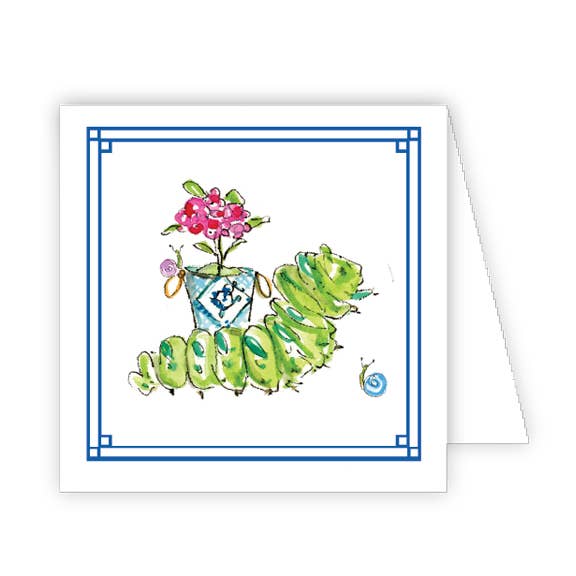 Caterpillar dipinto a mano con scheda contenitore Cashe Pot per la vendita all'ingrosso da parte di RosanneBeck Collections