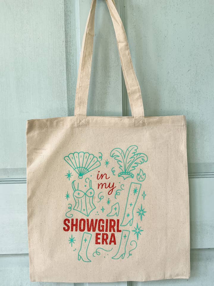In My Showgirl Era Taylor Swift Canvas Tote Bag for wholesale by Love Her Work