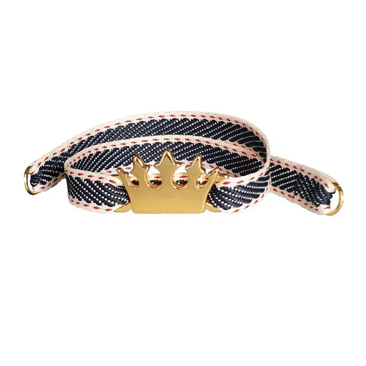 BLÅ FÆLDE ARMBÅND GYLDEN KRONE for engroshandel hos Smartever Srl