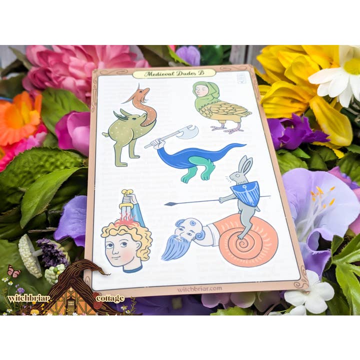Witchbriar Cottage - Wholesale Sticker - Weird Little Medieval Dudes Historical Sticker Sheet2