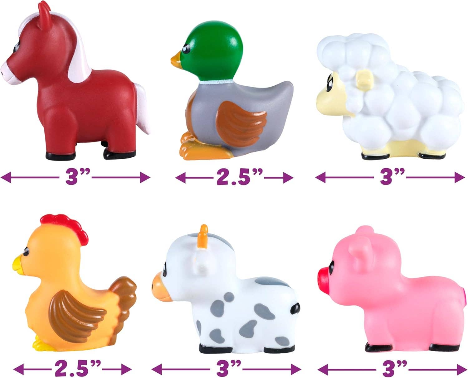 Tub Works LLC - Wholesale Bath Toy - Baby - Tub Works® Barnyard™ Mold Free Bath Toys, 6 Pack7