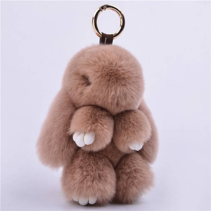 Plush Looks - Wholesale Keychain – Women's - Rex Rabbit Fur Cute Bunny Doll Bag Pendant Keyring6