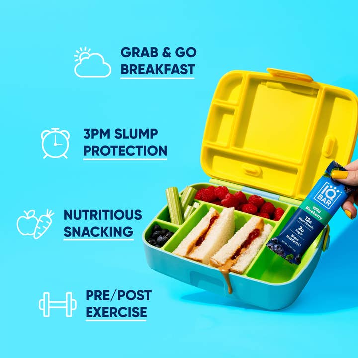 IQBAR - Wholesale Snack bar - IQBAR Wild Blueberry | Brain + Body Keto Protein Bars5