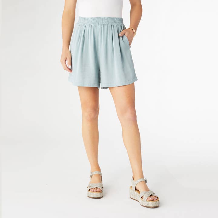 Sirine Soft Pull-On Shorts with Side Pockets for wholesale by COCO + CARMEN