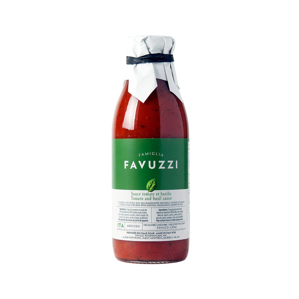 Favuzzi (Canada) - Wholesale Pasta Sauce - Basil Sauce1